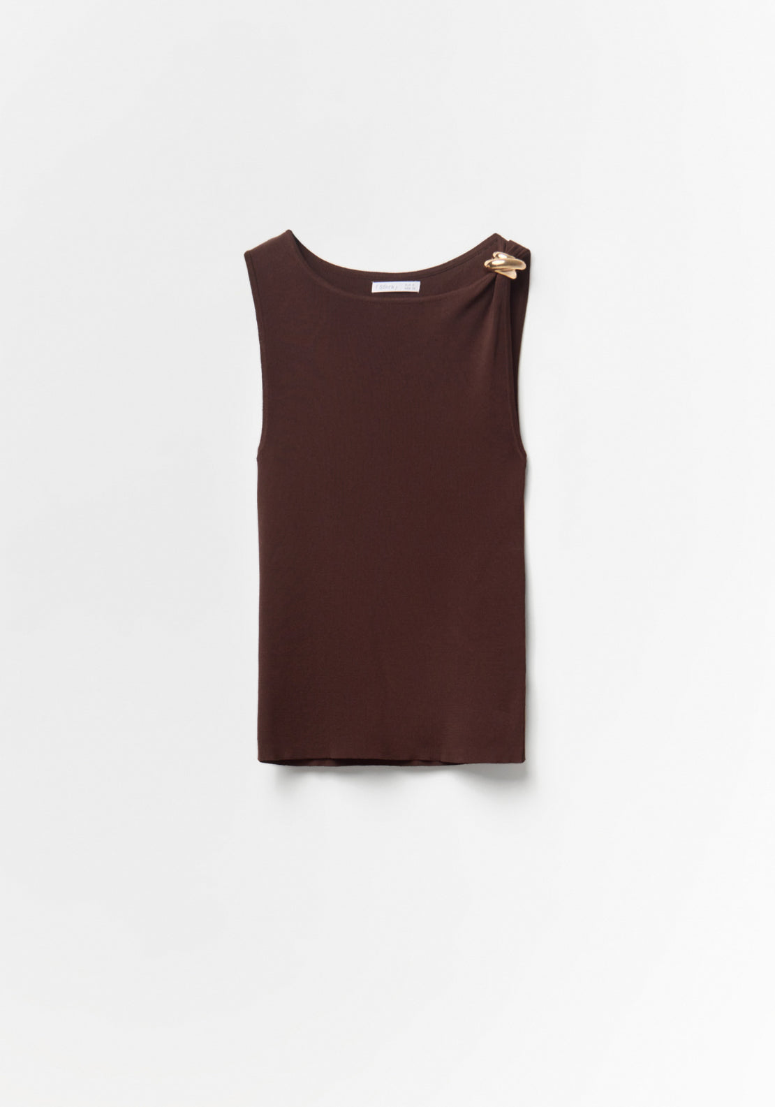 Metallic Hardware Top - Brown