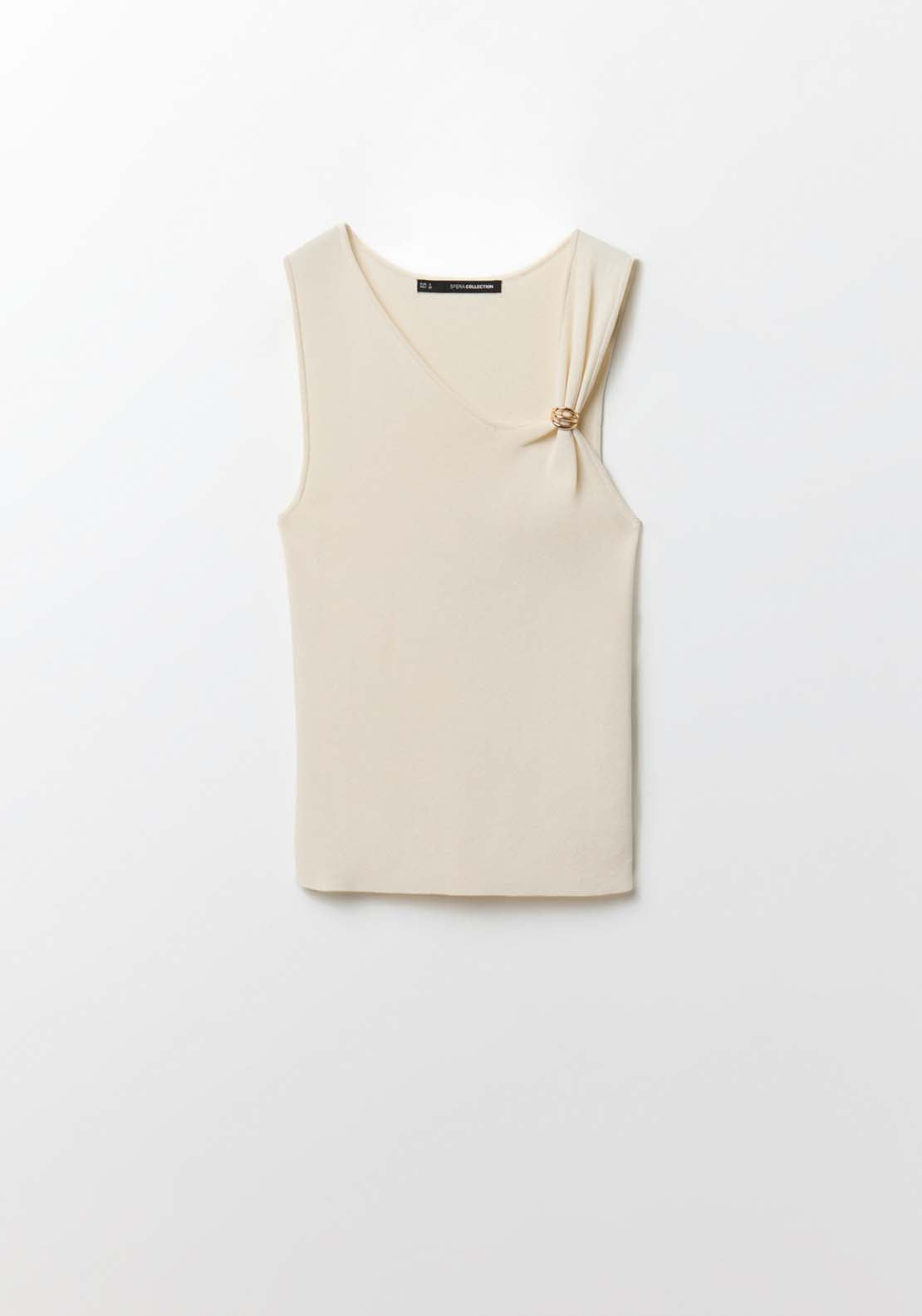 Sfera Asymmetrical Sleeves Top - White 5 Shaws Department Stores