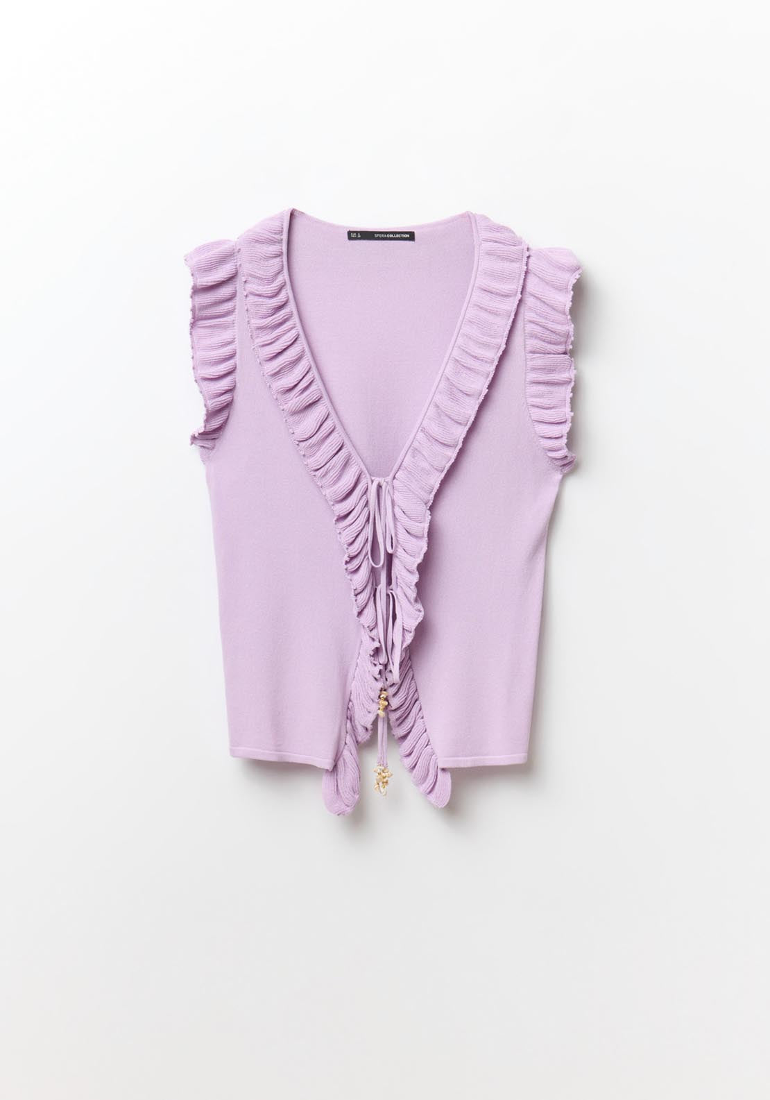 Sfera Sleeveless Top W Ruffles - Mauve 6 Shaws Department Stores