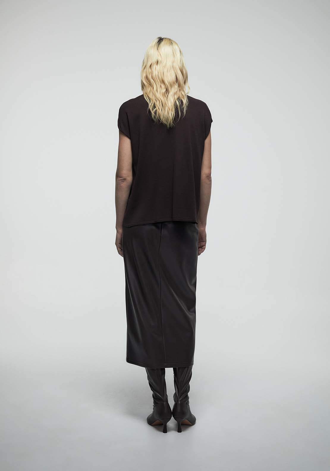 Shoulder Detail Top - Brown