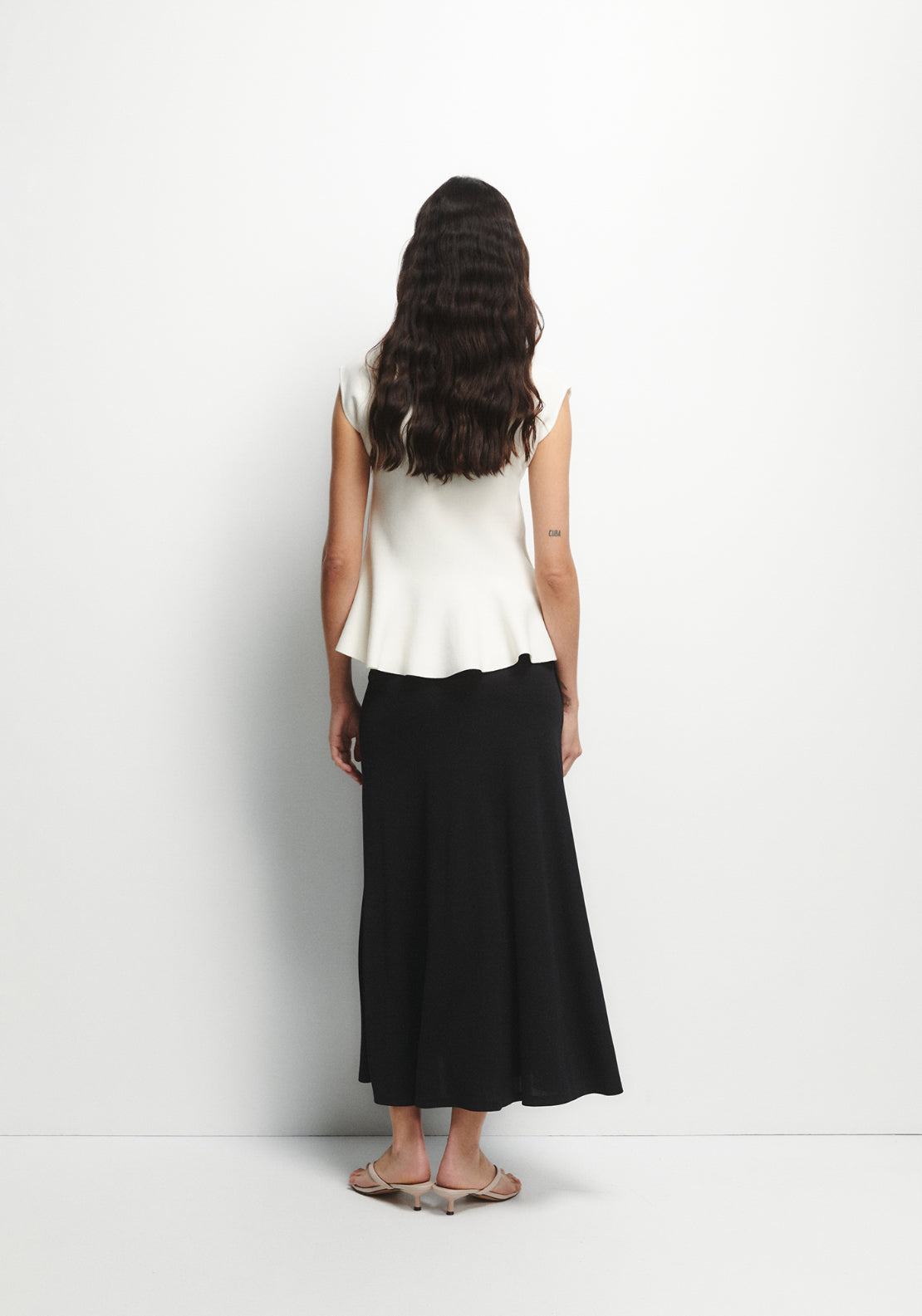 Peplum Knit Top - Cream