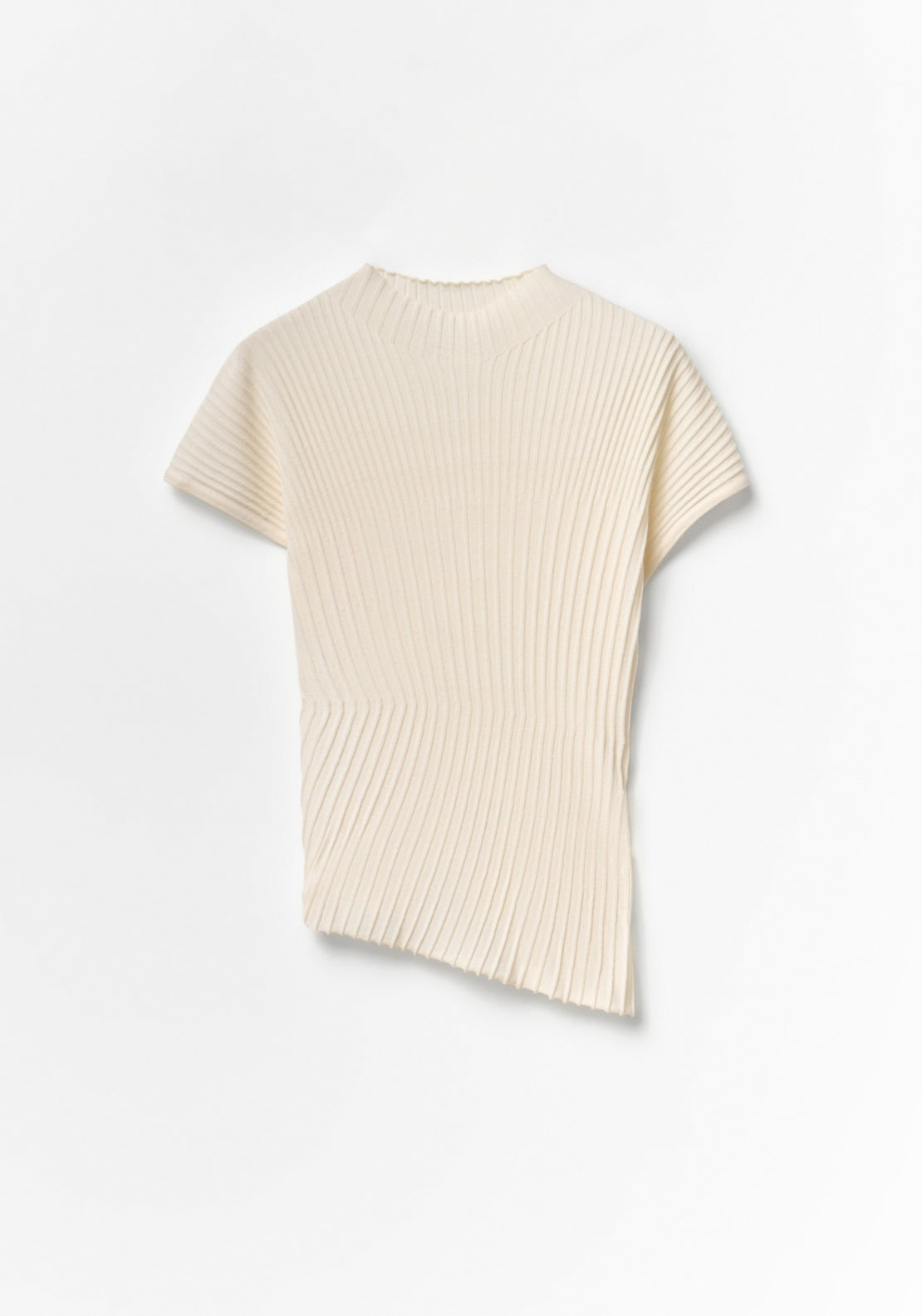 Ribbed Wrap Top - Ivory