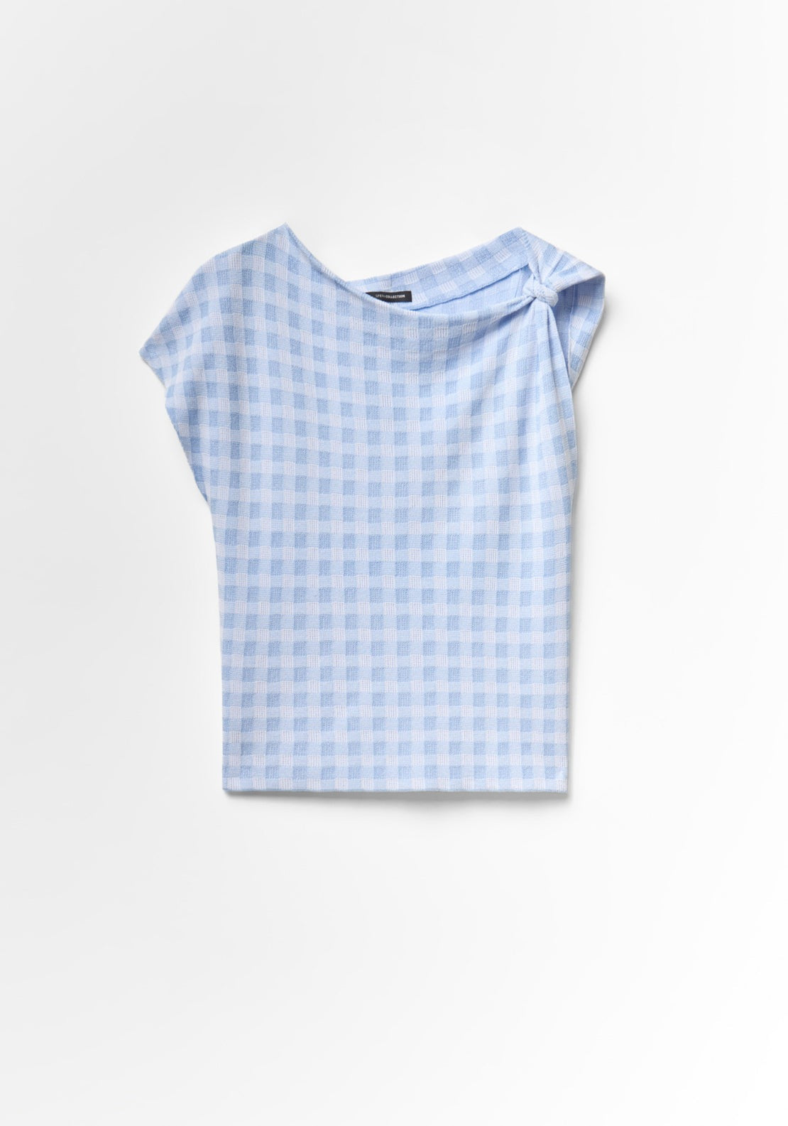 Gingham Print Top - Blue