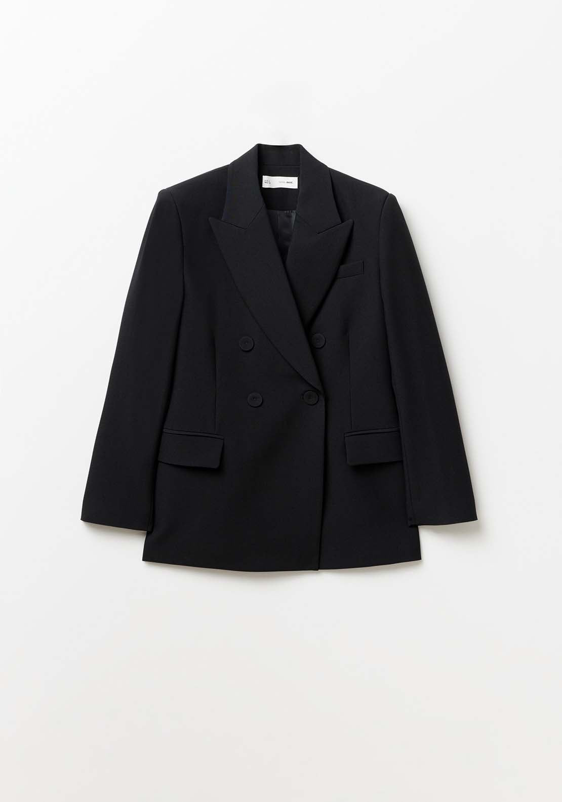 Sfera Button double-breasted blazer - Black 7 Shaws Department Stores