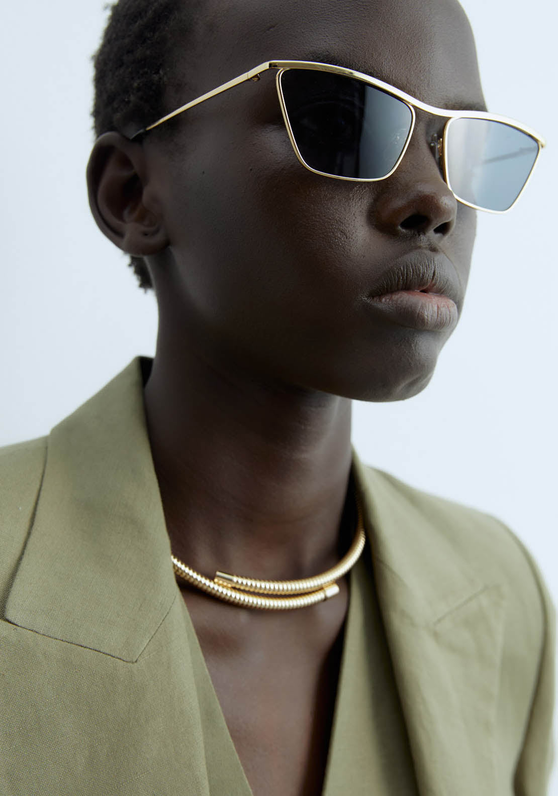 Sfera Linen Jacket - Khaki 3 Shaws Department Stores