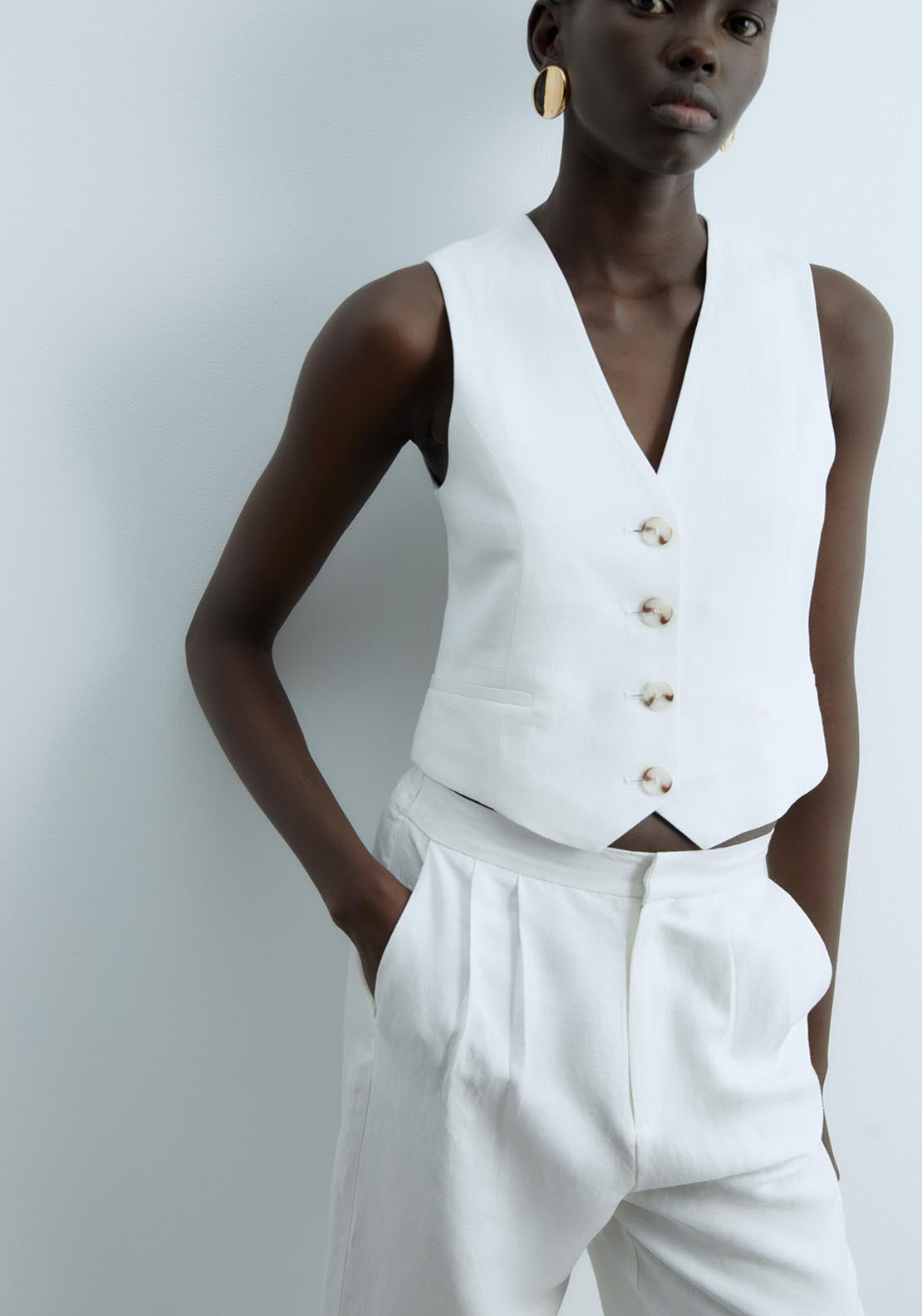 Sfera Plain Waistcoats - Beige 1 Shaws Department Stores