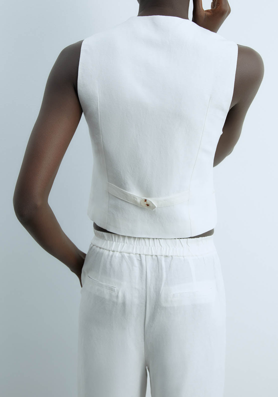 Sfera Plain Knit Top - White 5 Shaws Department Stores