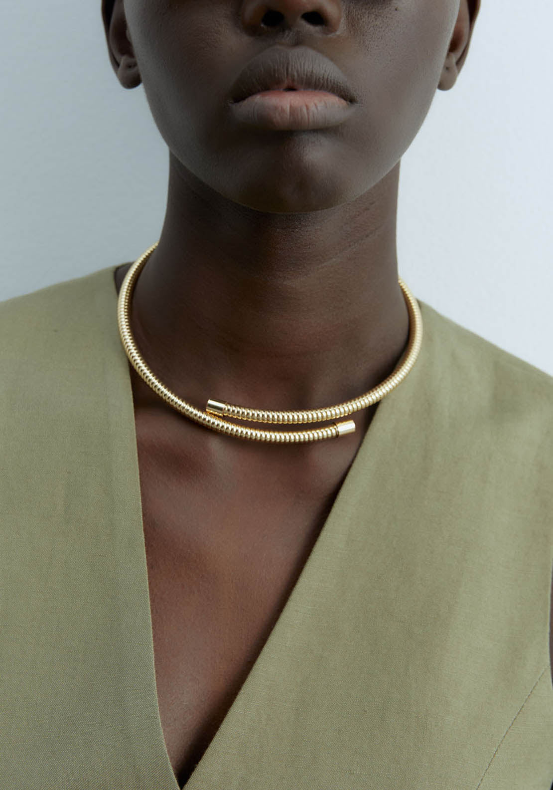 Sfera Plain Knit Top - Khaki 3 Shaws Department Stores
