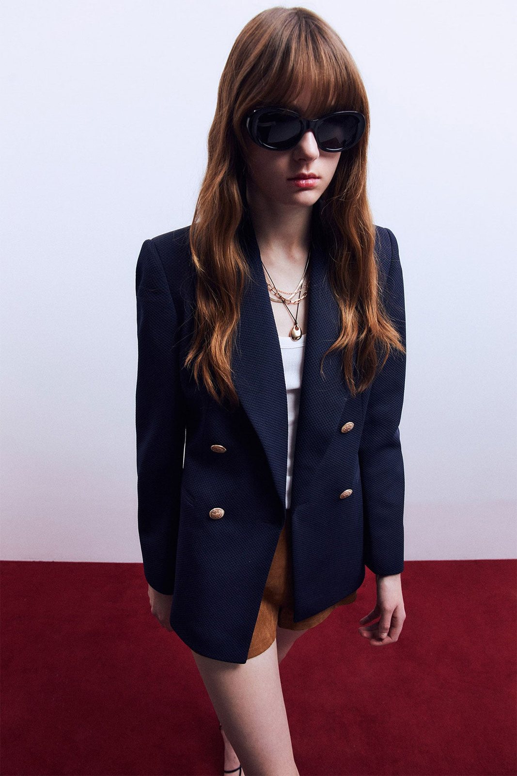 Sfera Piqué blazer - Navy 4 Shaws Department Stores