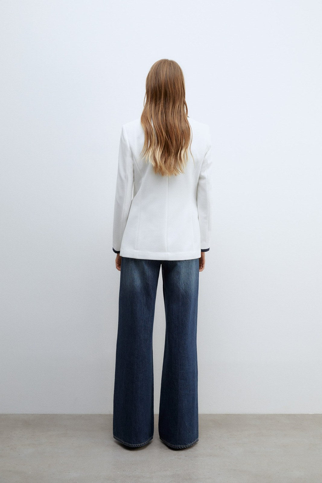 Sfera Seams piqué blazer - White 4 Shaws Department Stores
