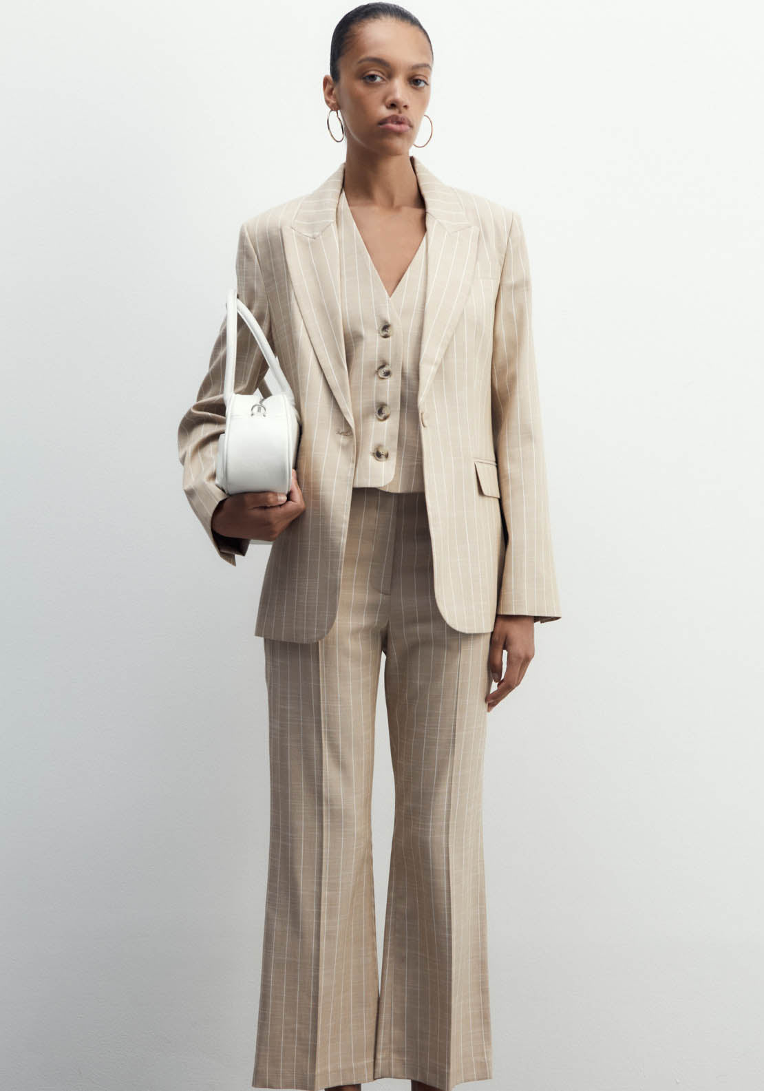 Sfera Stripes Jacket - Camel 1 Shaws Department Stores
