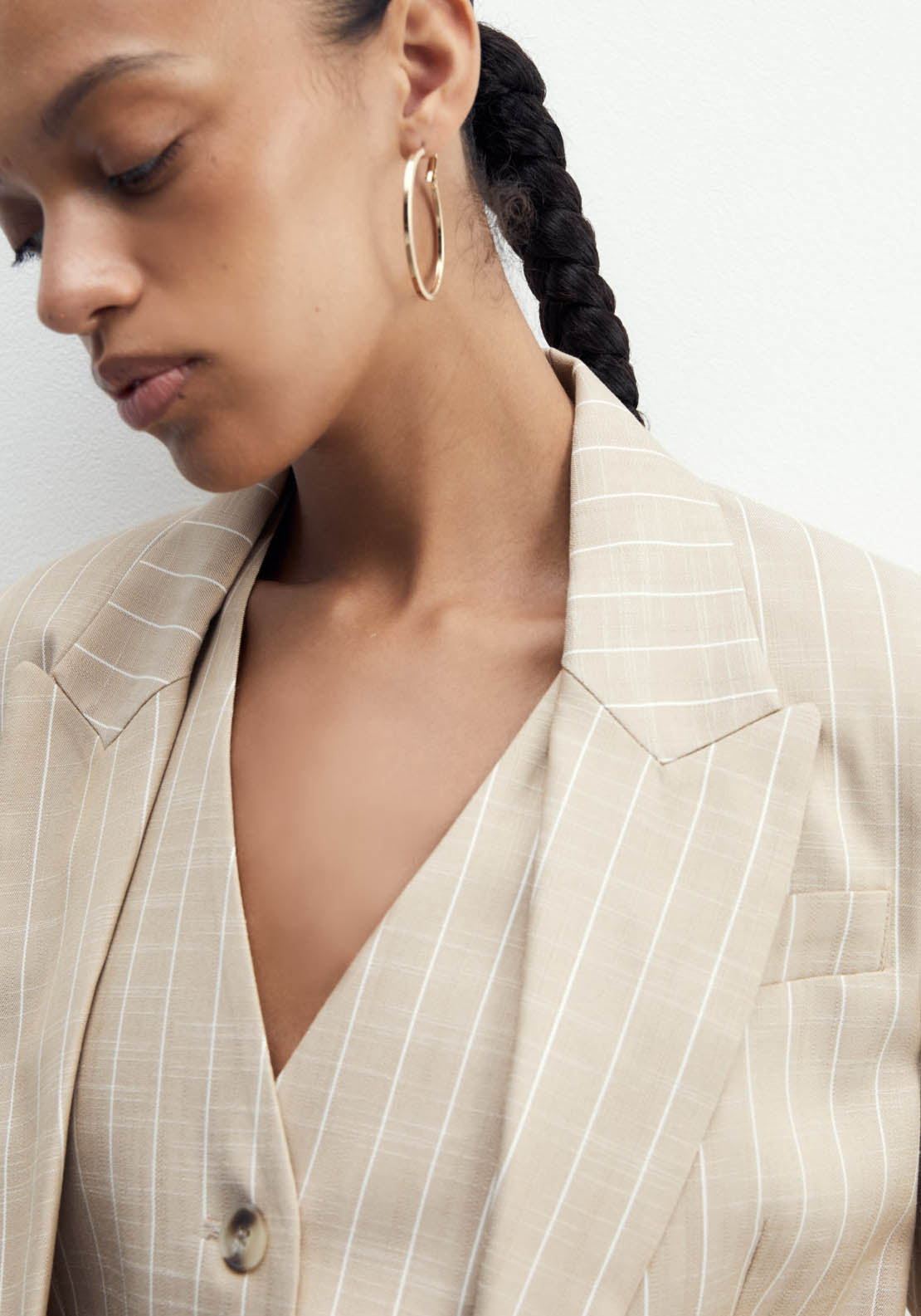 Sfera Stripes Jacket - Camel 3 Shaws Department Stores