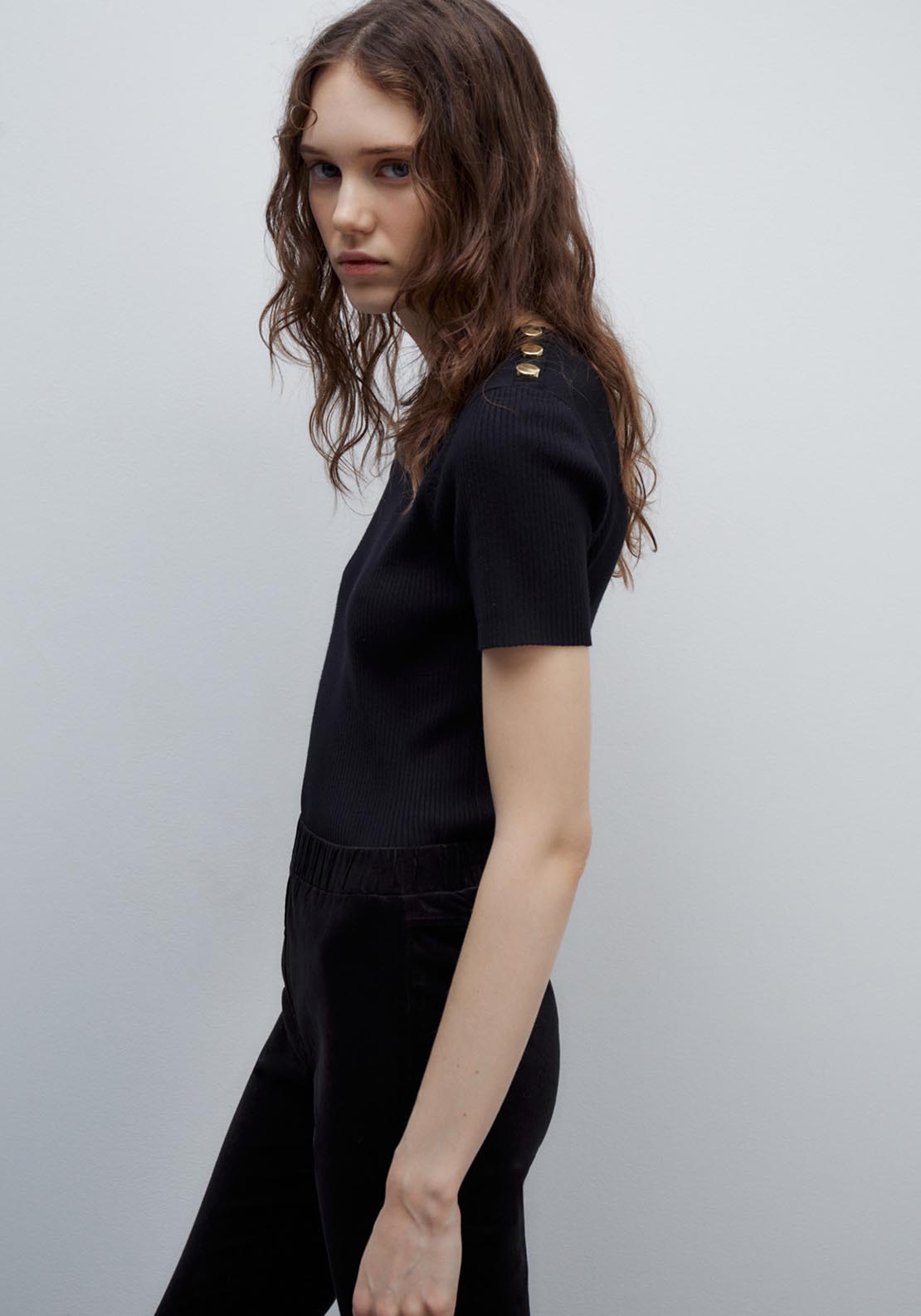 Sfera Micro-corduroy leggings - Black 4 Shaws Department Stores