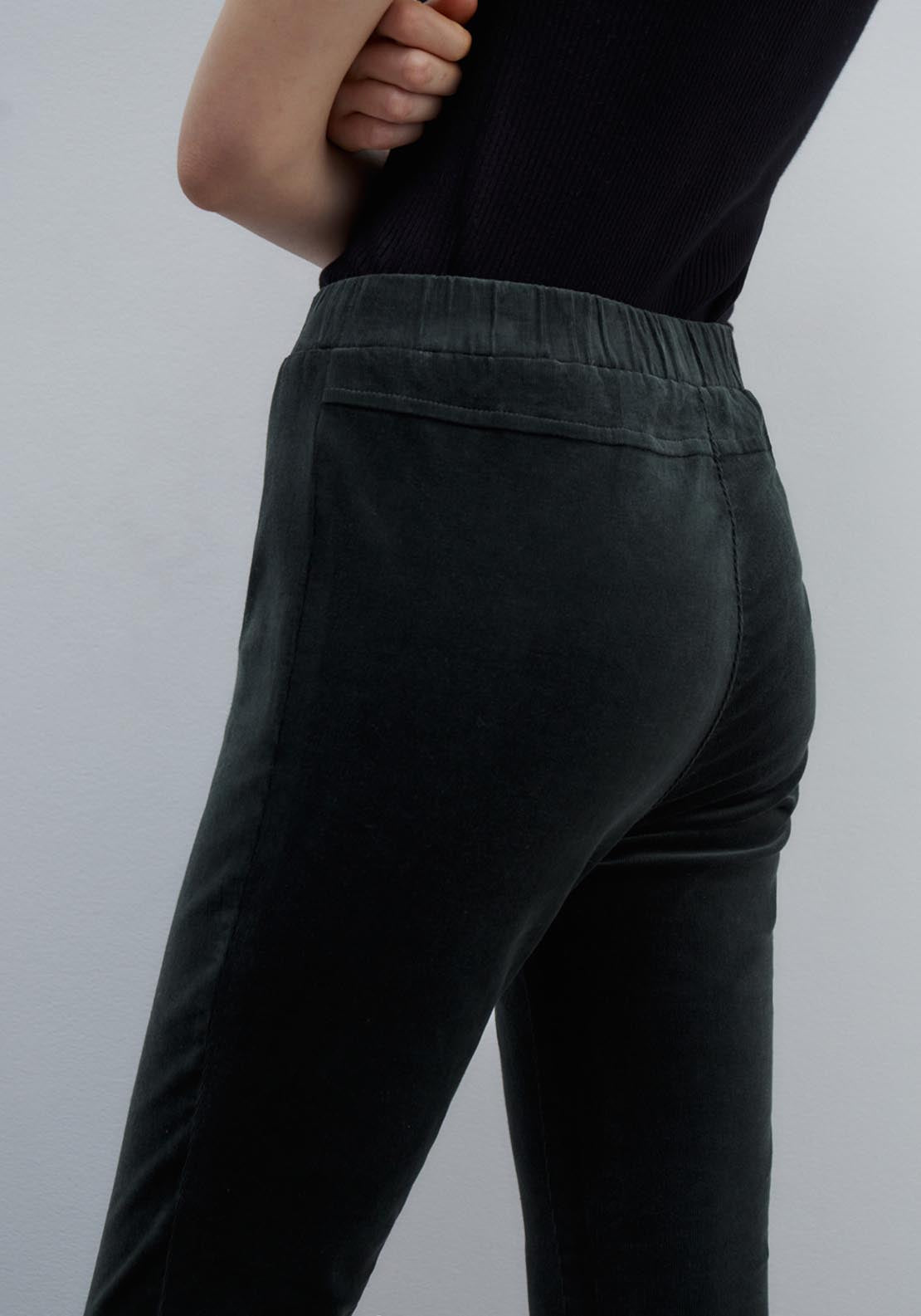 Sfera Micro-corduroy leggings - Bottle Green 4 Shaws Department Stores