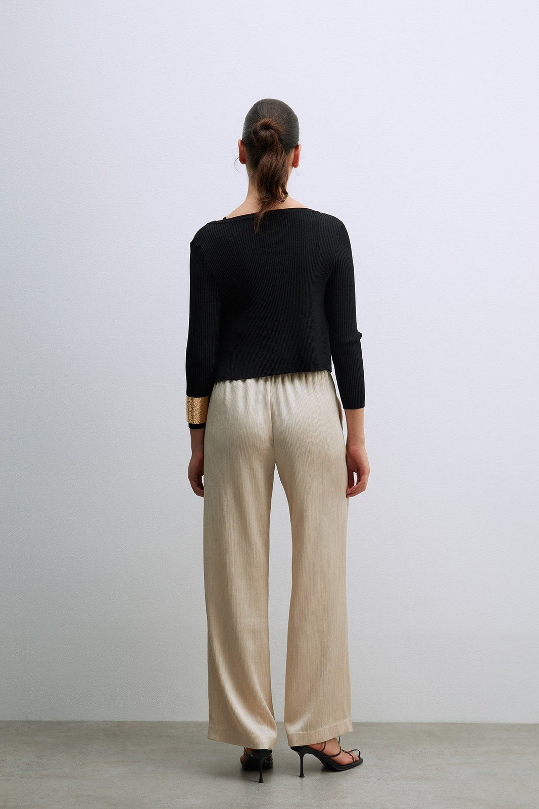 Sfera Fluid Trousers W Elastic Waist - Grey 5 Shaws Department Stores