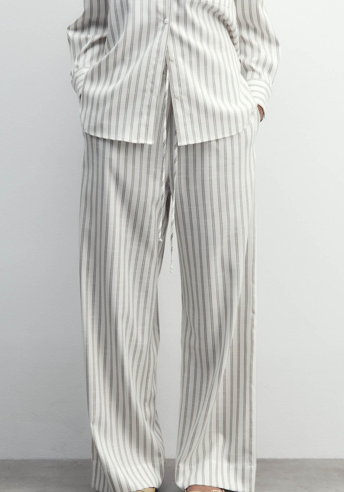 Sfera Striped Trousers - Camel 2 Shaws Department Stores