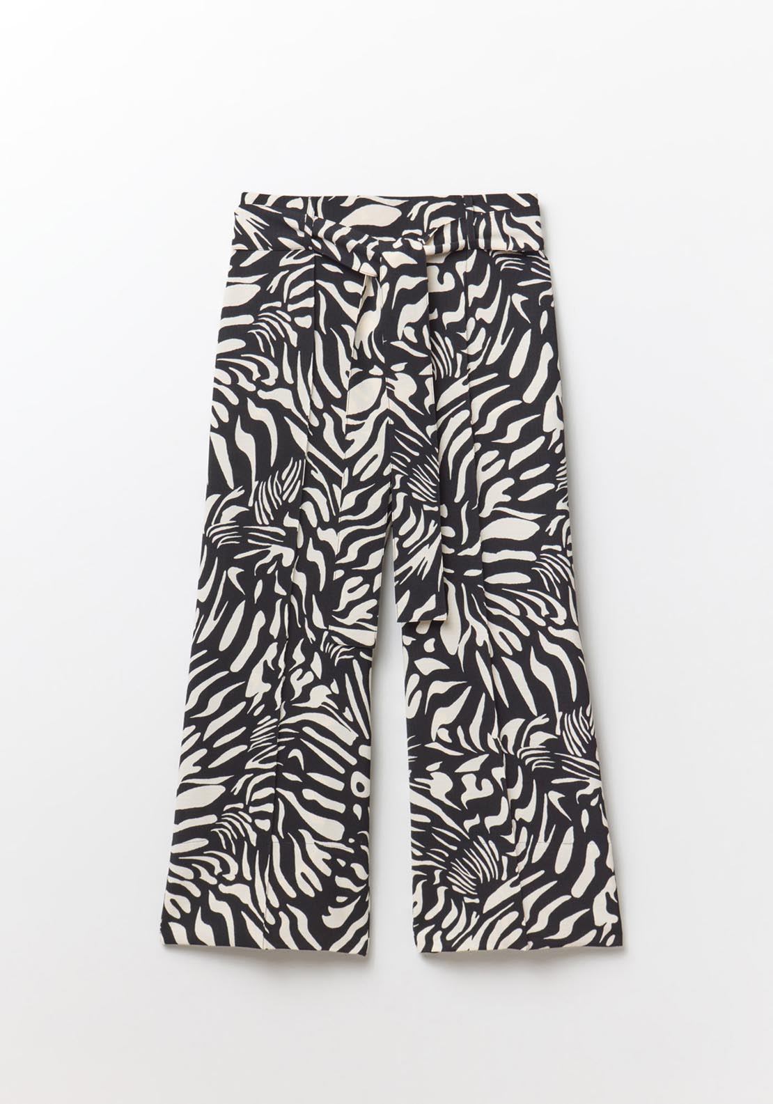 Sfera Printed Culotte Trousers - Black 6 Shaws Department Stores