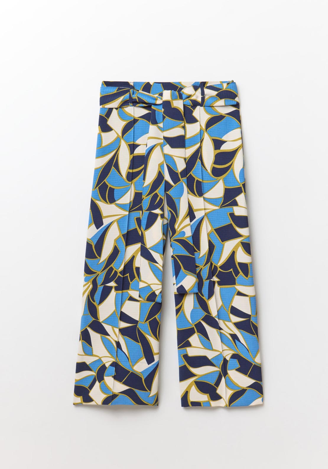 Sfera Printed Culotte Trousers - Blue 6 Shaws Department Stores