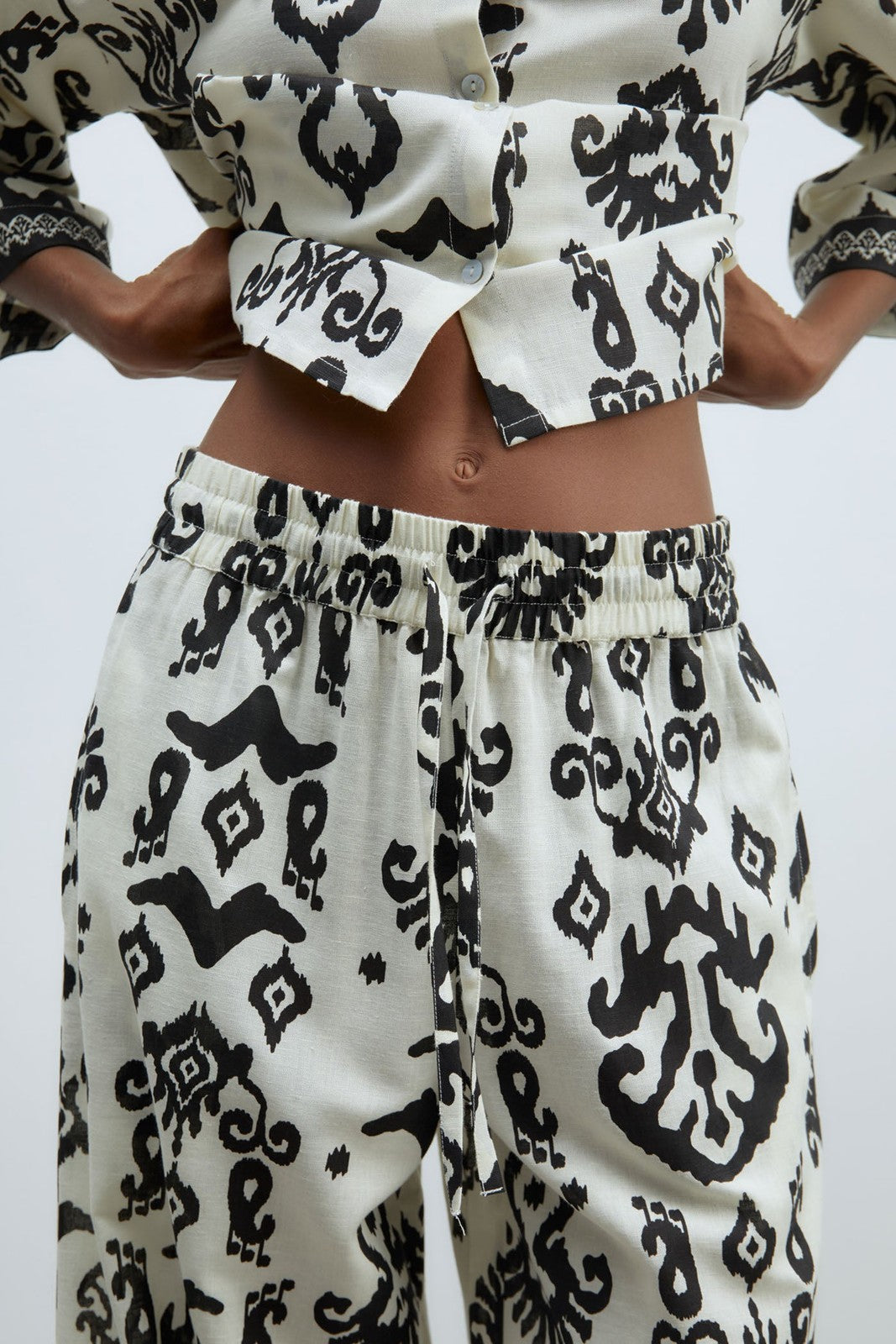Sfera Printed trousers - Print Black 5 Shaws Department Stores