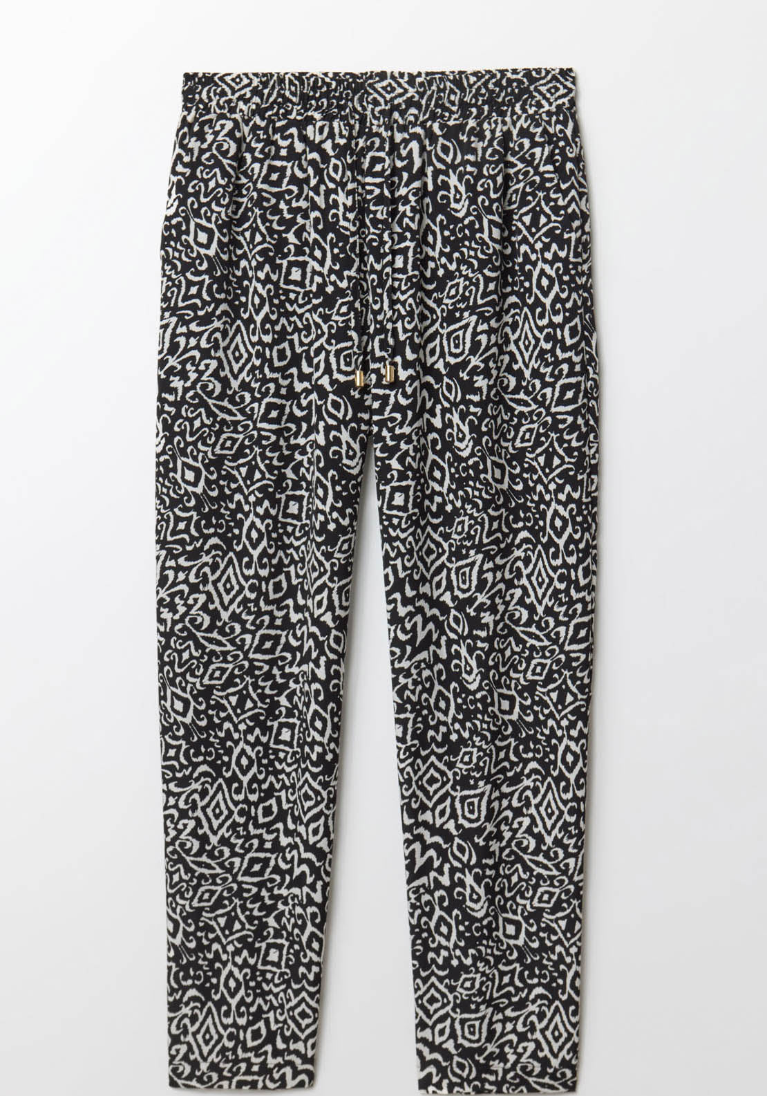 Sfera Printed Loose-Fit Trousers - Black 6 Shaws Department Stores