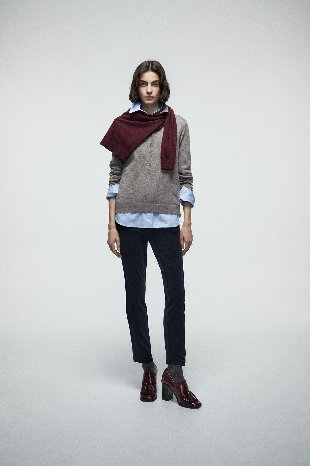 Micro Corduroy Leggings - Blue