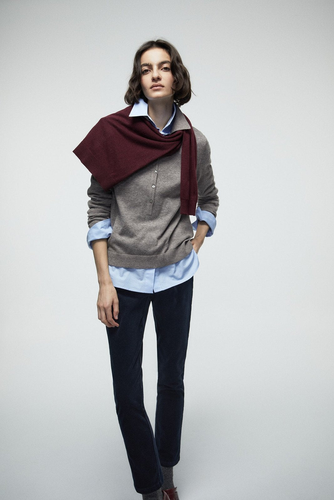 Micro Corduroy Leggings - Blue