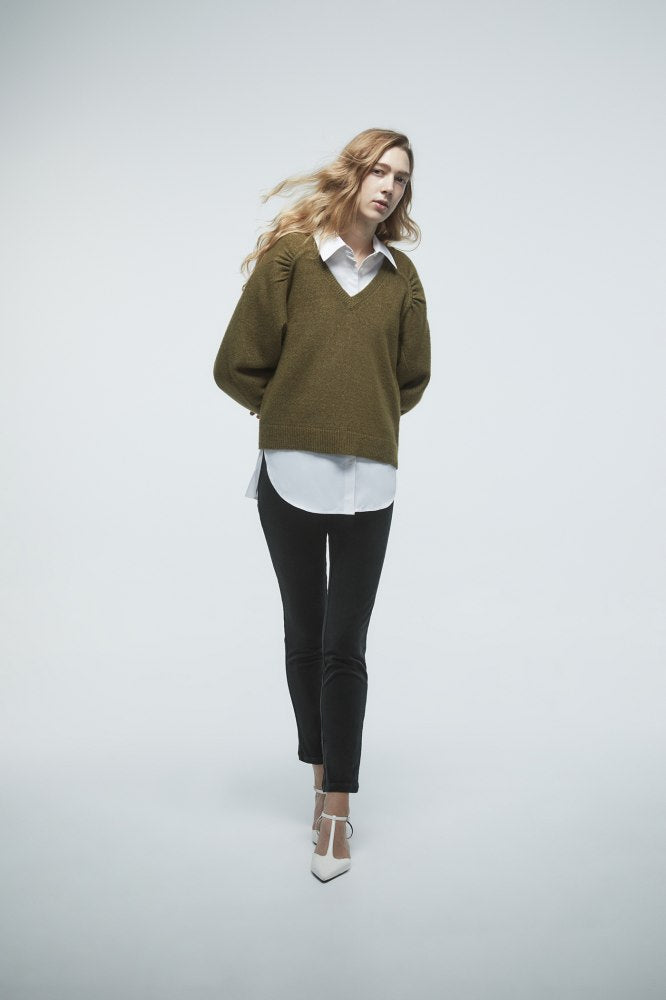 Micro Corduroy Leggings - Green