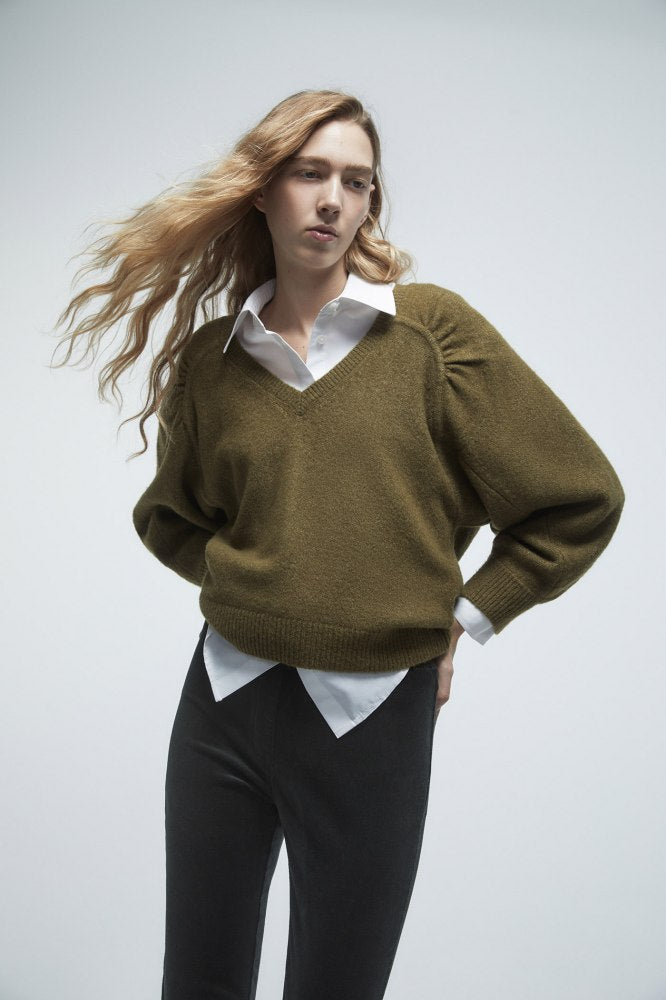 Micro Corduroy Leggings - Green