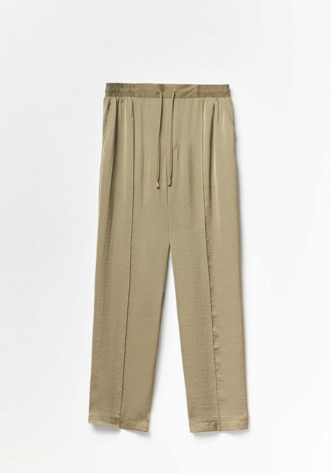 Plain Loose Fit Trousers - Green