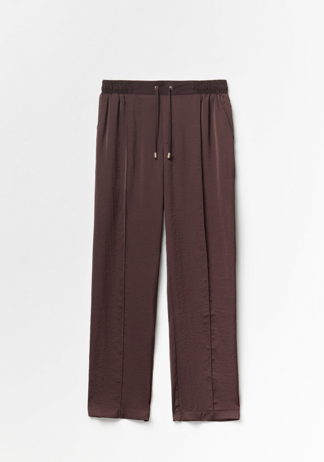 Plain Loose Fit Trousers - Brown