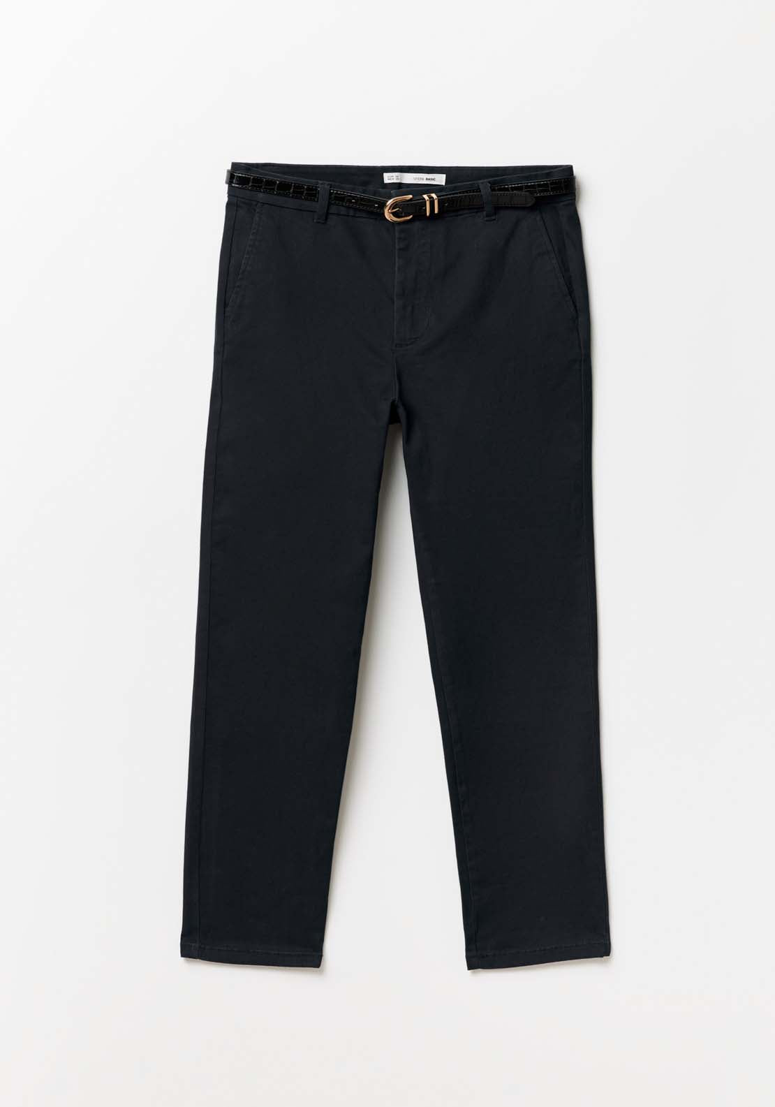 Sfera Belted chino trousers - Black 6 Shaws Department Stores