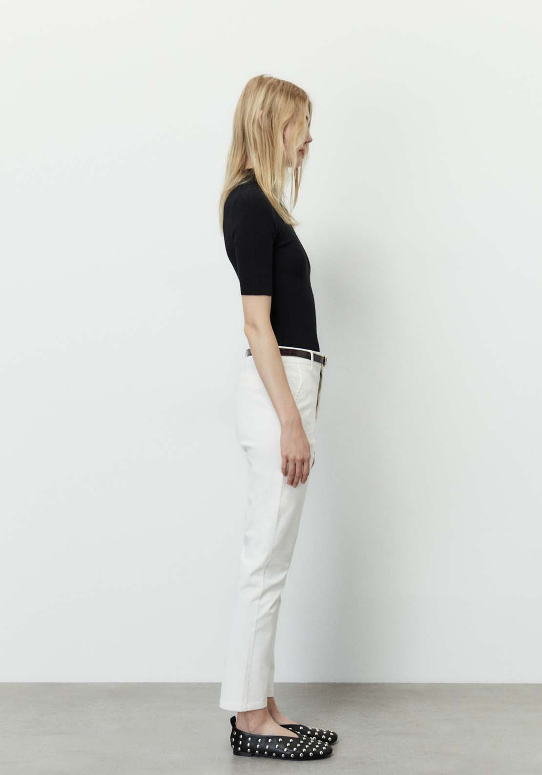 Sfera Belted Chino Trousers - Off White 4 Shaws Department Stores