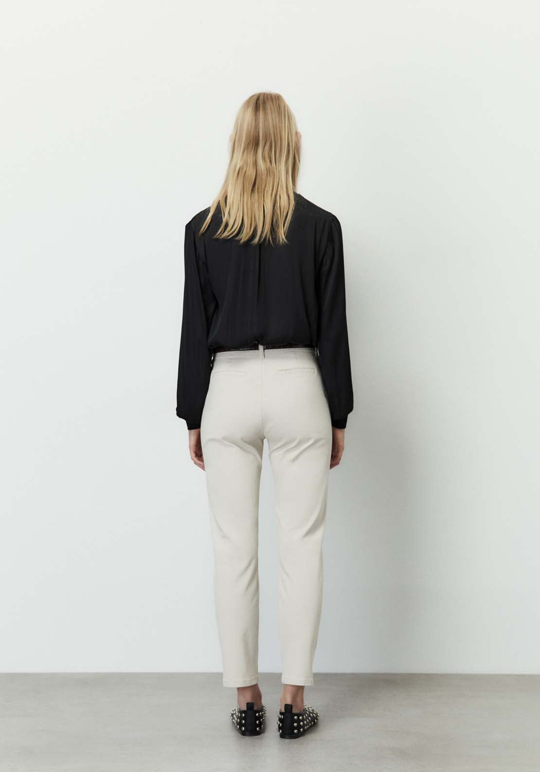 Sfera Belted chino trousers - Stone 4 Shaws Department Stores