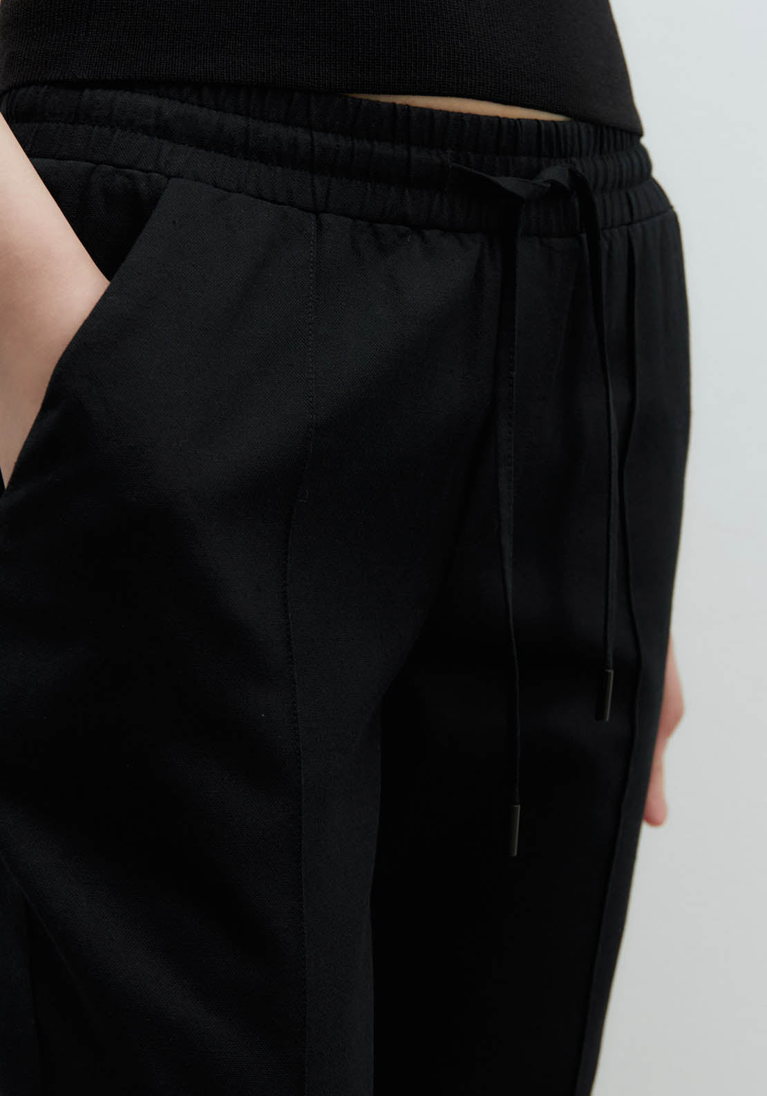 Sfera Loose-Fit Linen Trousers - Black 3 Shaws Department Stores