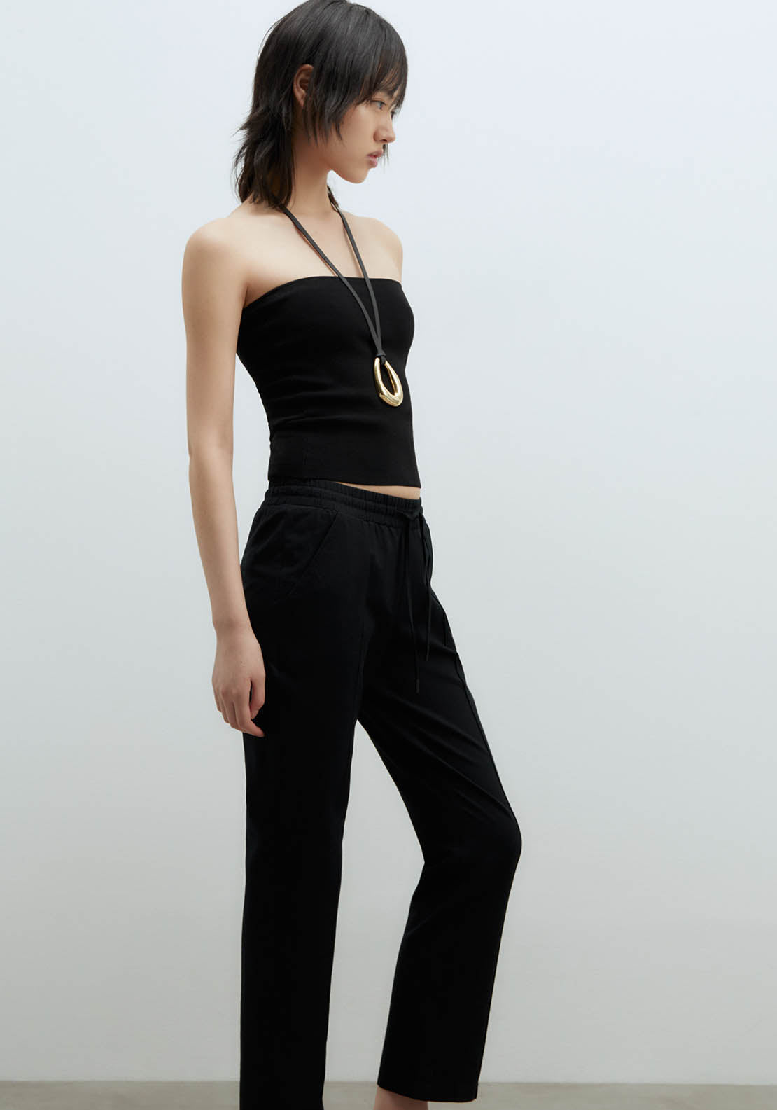 Sfera Loose-Fit Linen Trousers - Black 4 Shaws Department Stores
