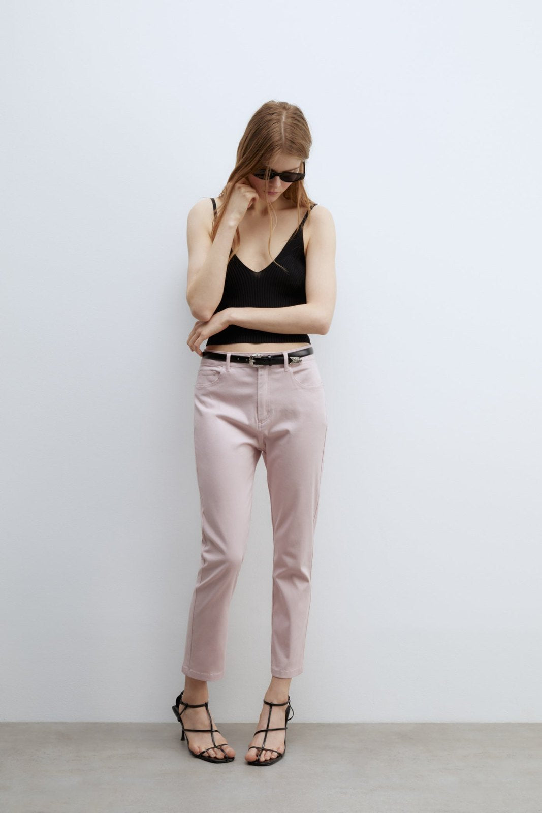 Sfera Twill capri trousers - Pink Light 2 Shaws Department Stores