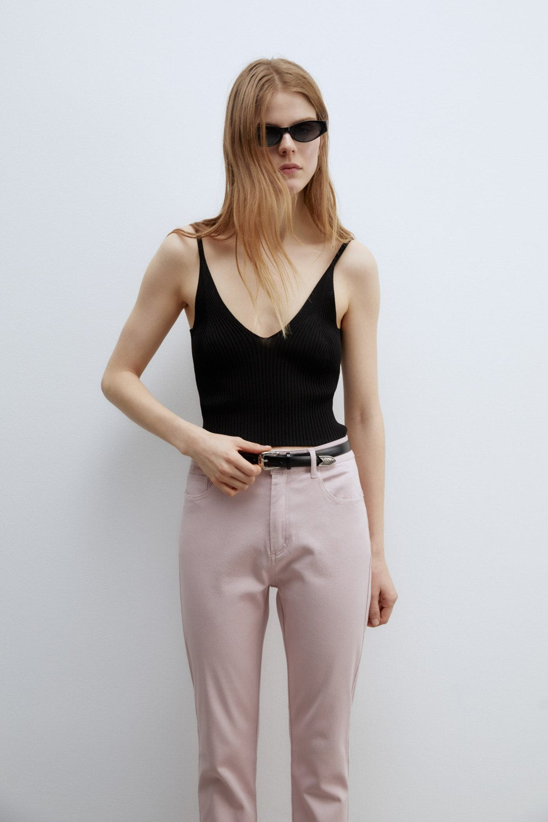 Sfera Twill capri trousers - Pink Light 3 Shaws Department Stores