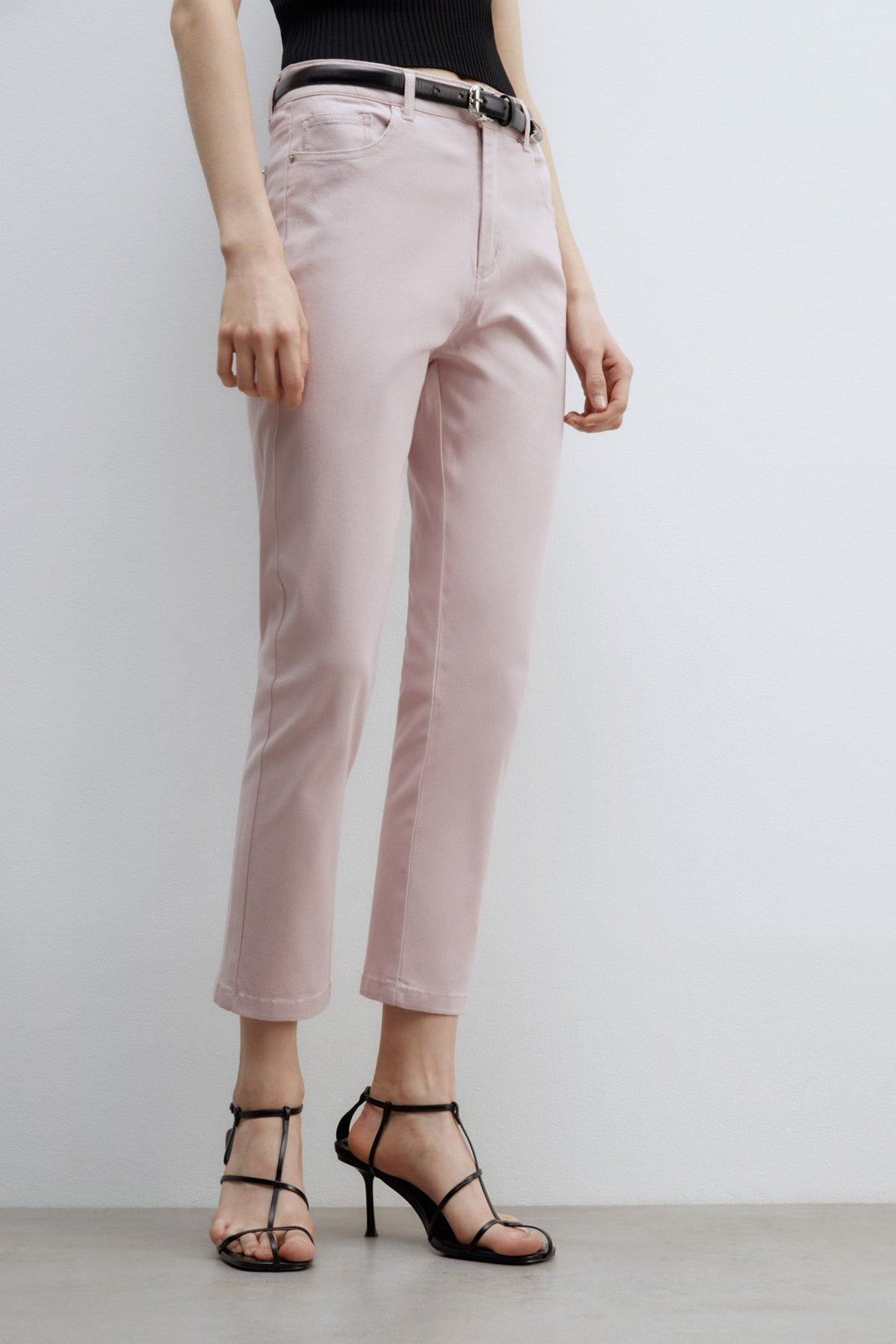 Sfera Twill capri trousers - Pink Light 4 Shaws Department Stores