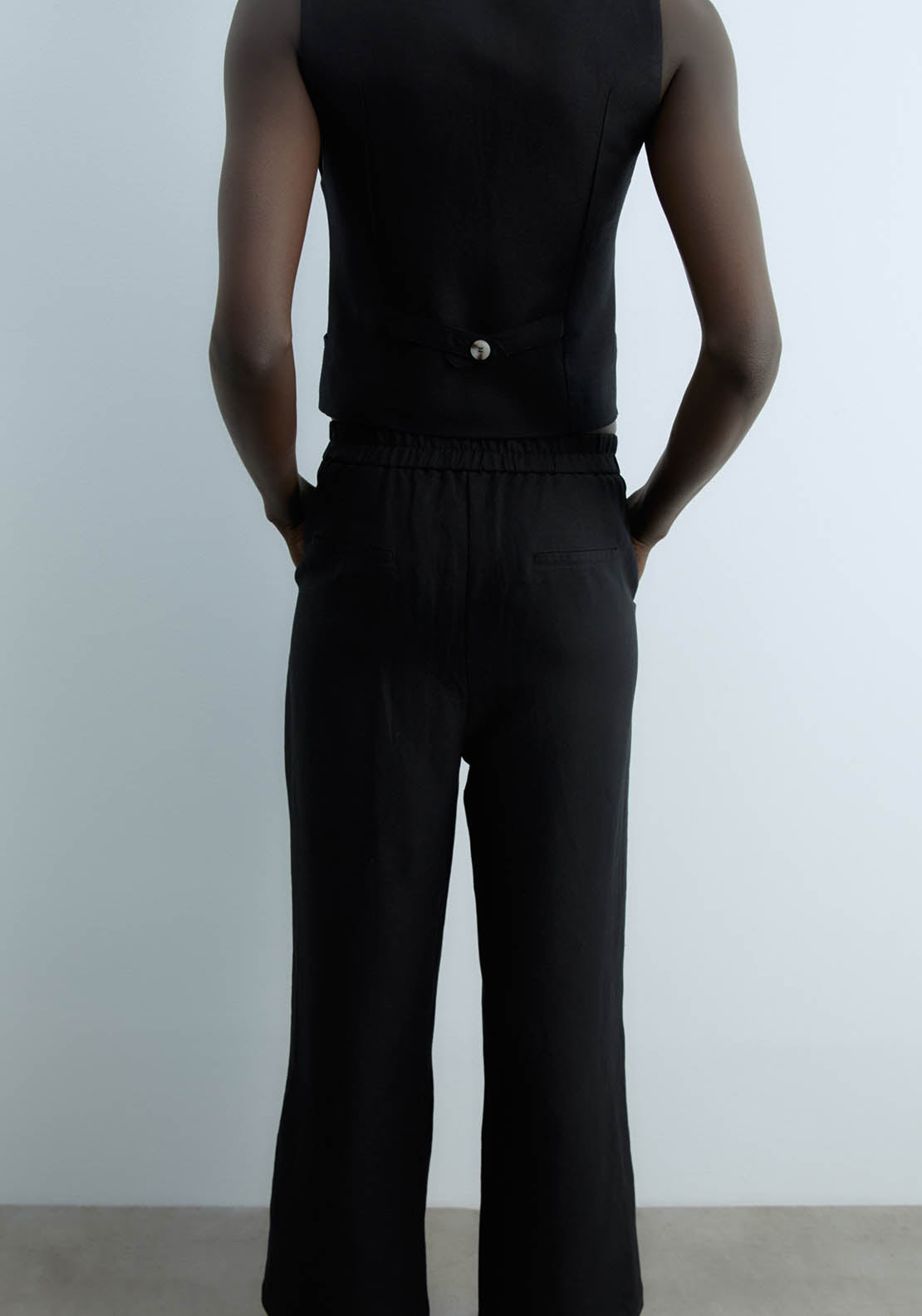 Sfera Formal Linen Trousers - Black 6 Shaws Department Stores