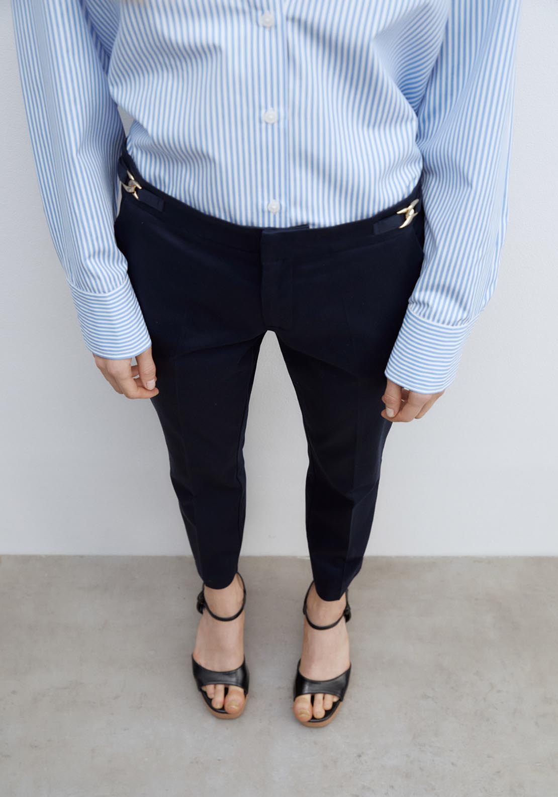 Sfera Capri trousers - Navy 3 Shaws Department Stores