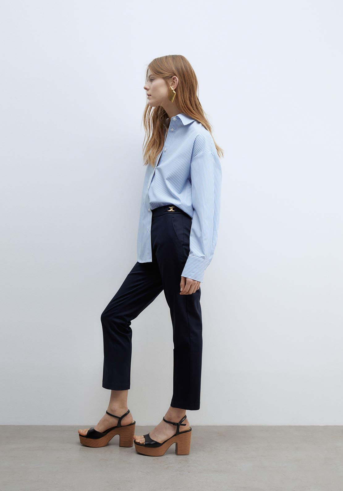 Sfera Capri trousers - Navy 5 Shaws Department Stores