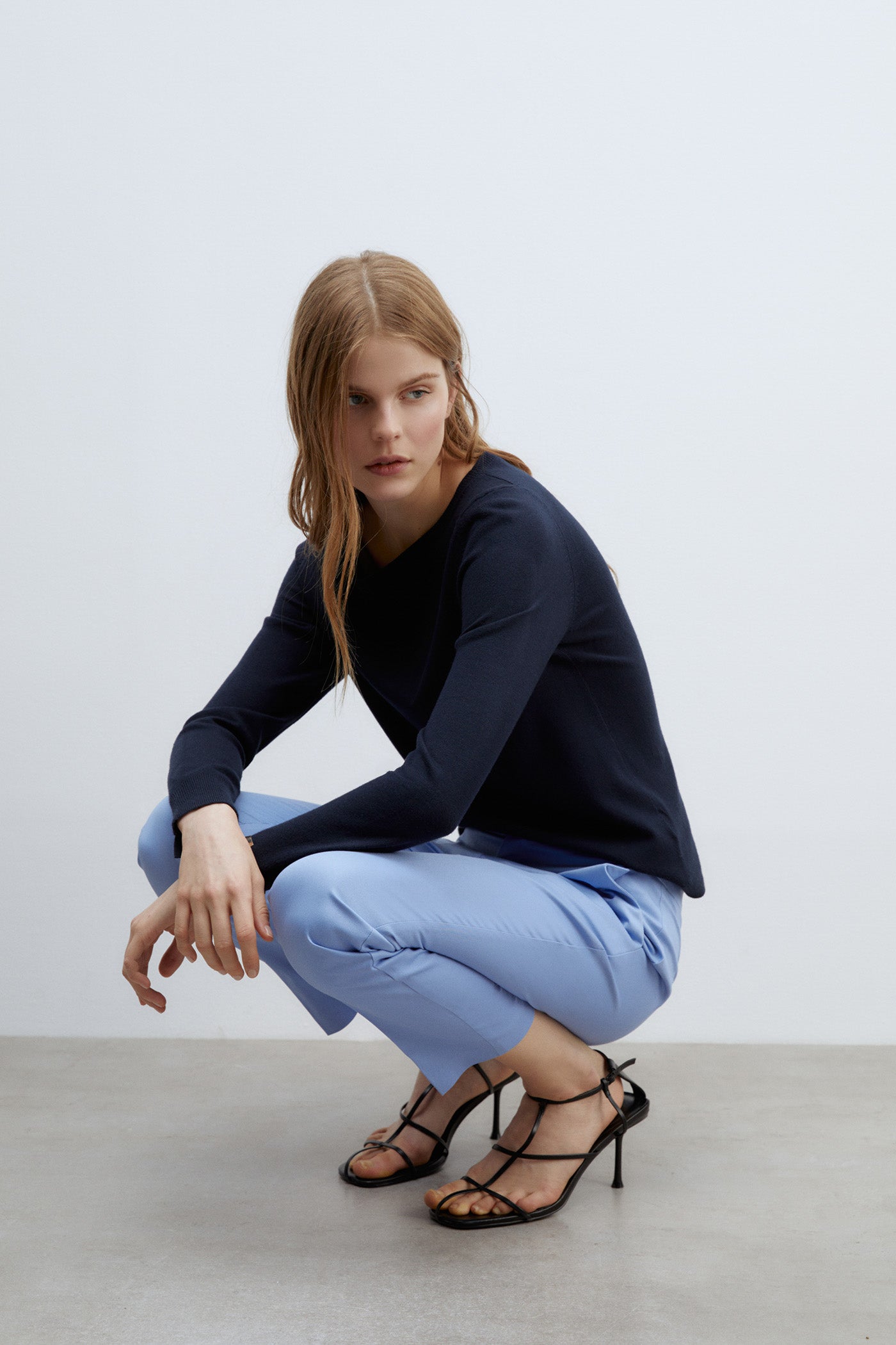 Sfera Capri trousers - Blue Light 4 Shaws Department Stores