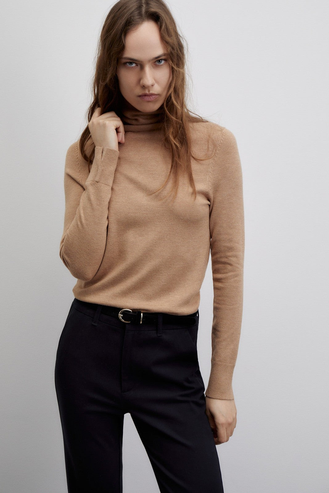 Sfera Belted chino trousers - Black 6 Shaws Department Stores
