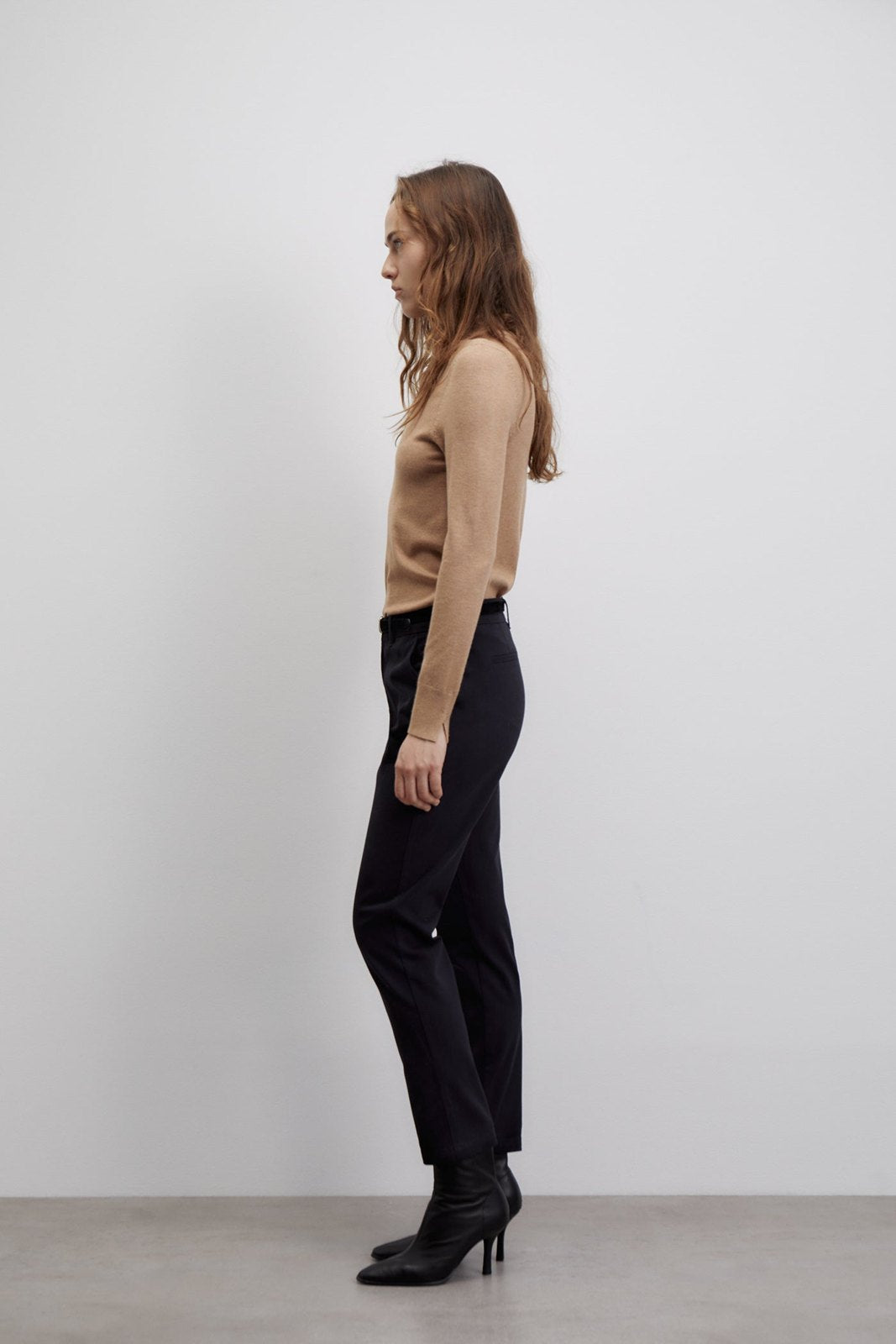 Sfera Belted chino trousers - Black 3 Shaws Department Stores