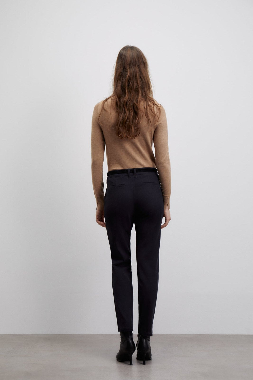 Sfera Belted chino trousers - Black 4 Shaws Department Stores