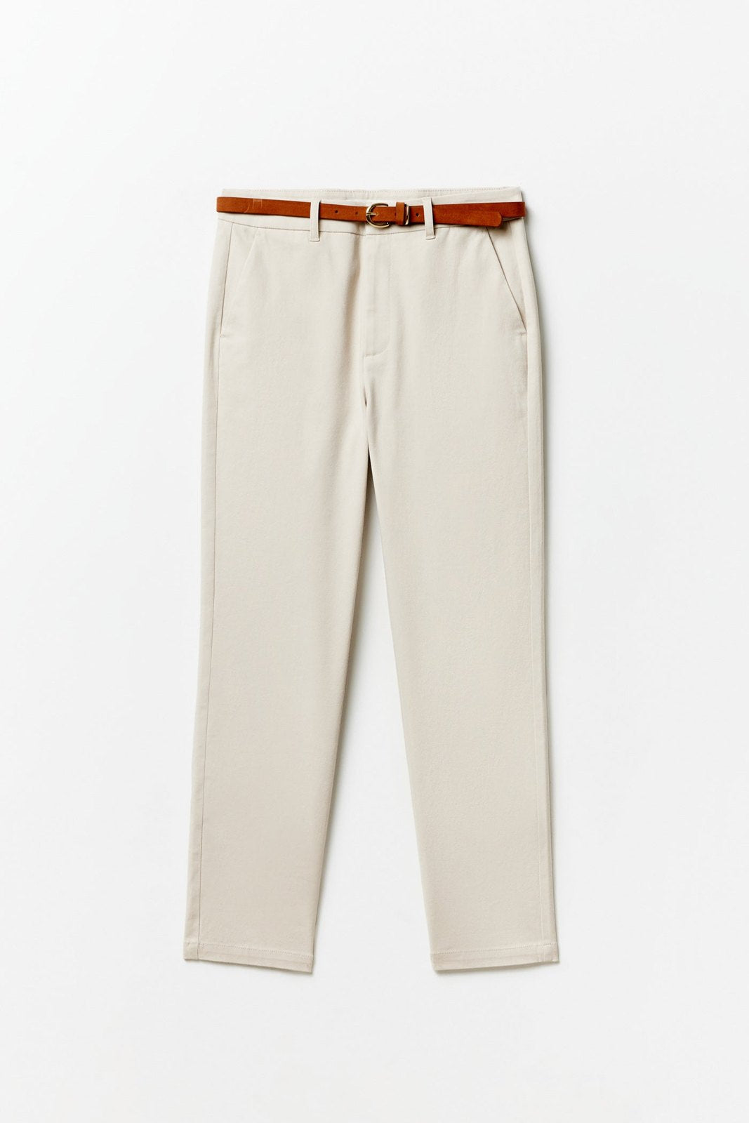 Sfera Belted chino trousers - Grey 6 Shaws Department Stores