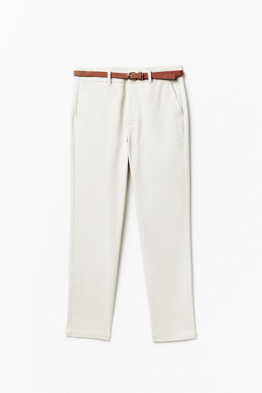 Sfera Belted chino trousers - White 6 Shaws Department Stores
