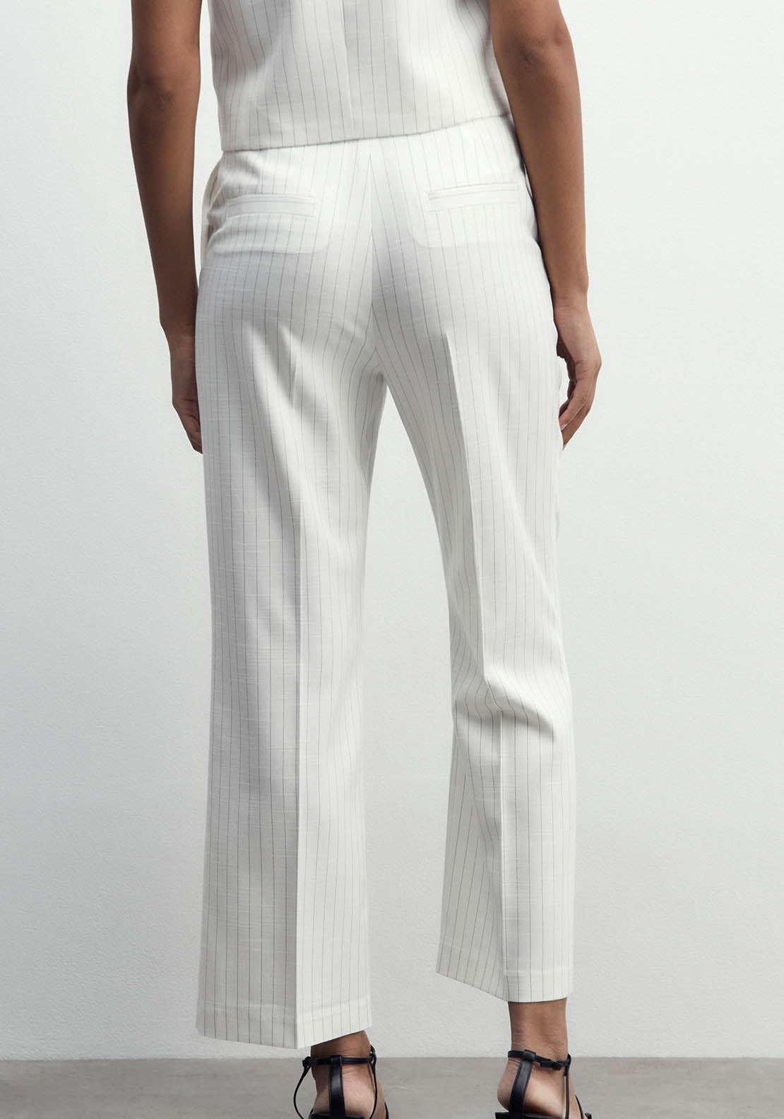 Sfera Stripes Suit Trousers - Black 5 Shaws Department Stores