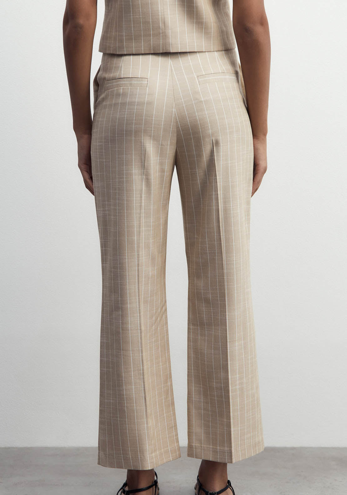 Sfera Stripes Suit Trousers - Camel 5 Shaws Department Stores