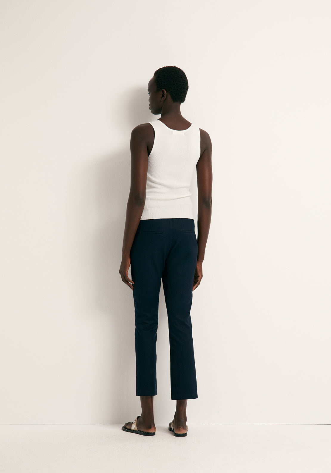 Loose-Fit Linen Trousers - Blue